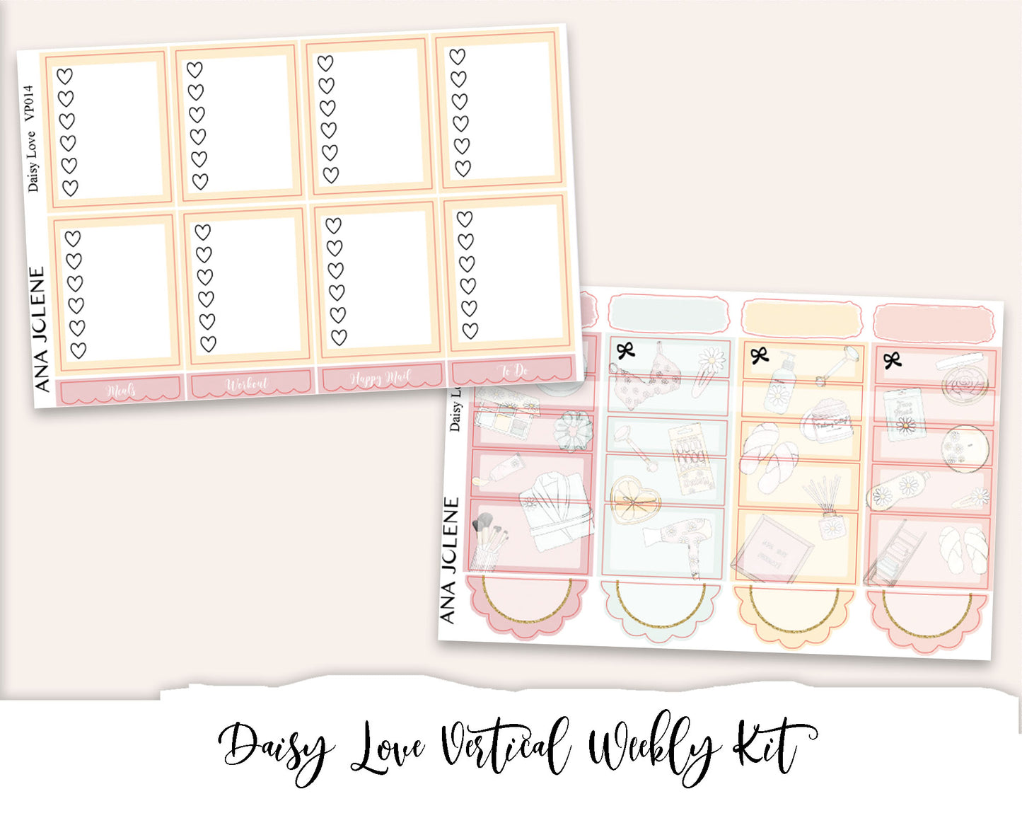 DAISY LOVE Planner Sticker Kit (Vertical Weekly)