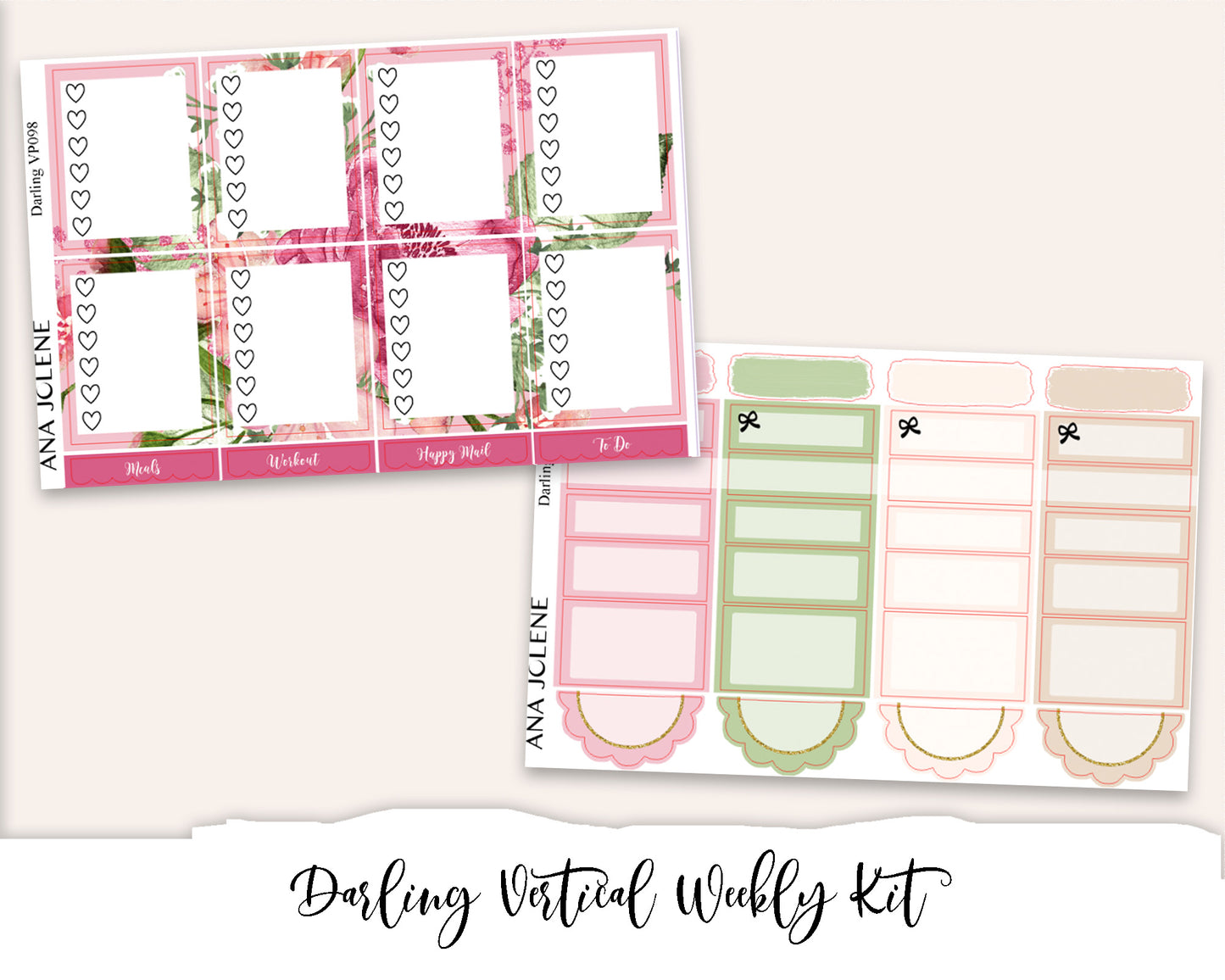 DARLING Planner Sticker Kit (Vertical Weekly)