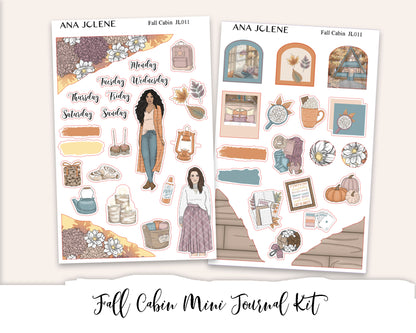 FALL CABIN Mini Journal Sticker Kit