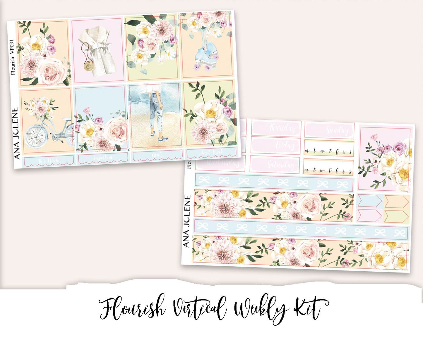 FLOURISH Planner Sticker Kit (Vertical Weekly)