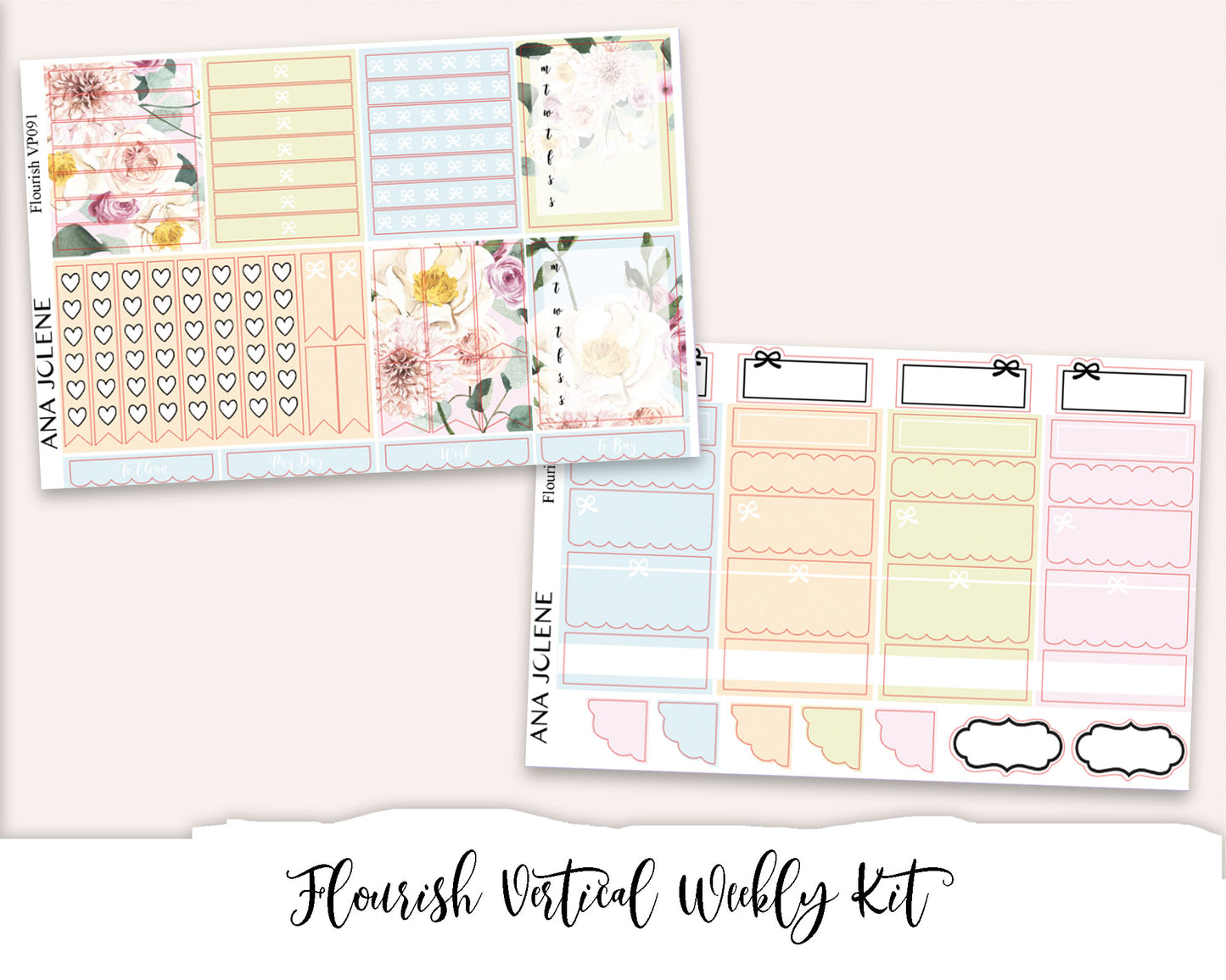 FLOURISH Planner Sticker Kit (Vertical Weekly)