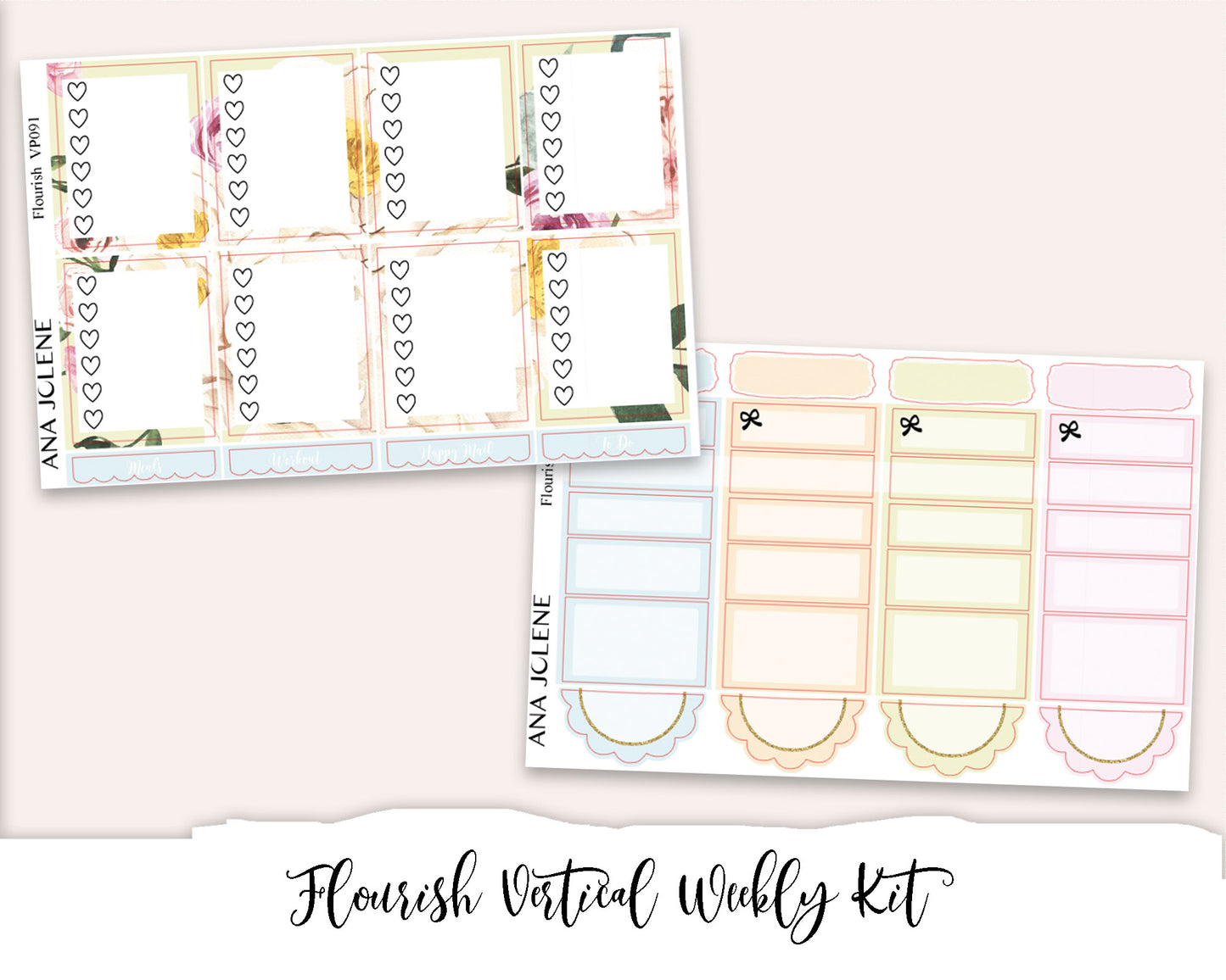 FLOURISH Planner Sticker Kit (Vertical Weekly)