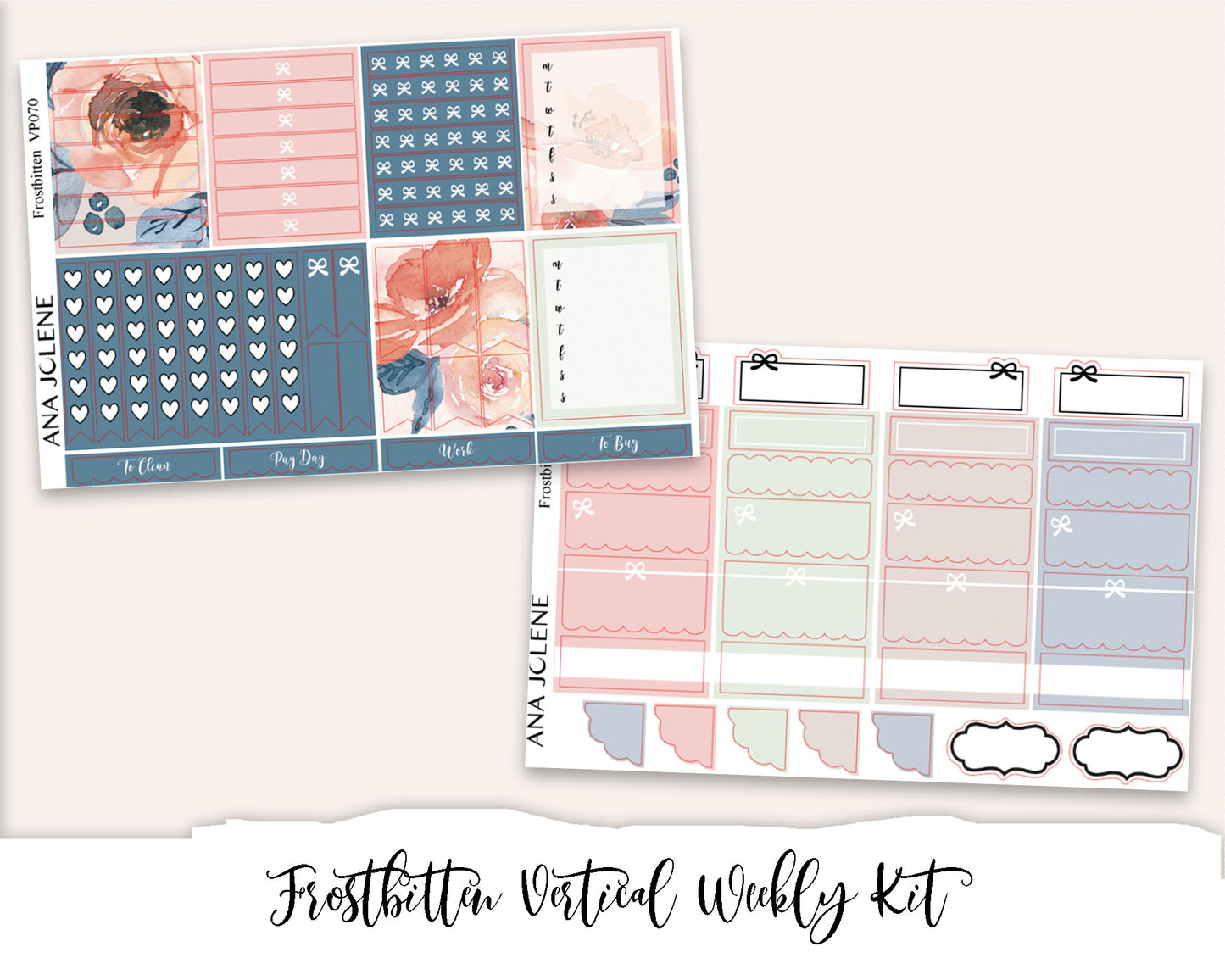 FROSTBITTEN Planner Sticker Kit (Vertical Weekly)