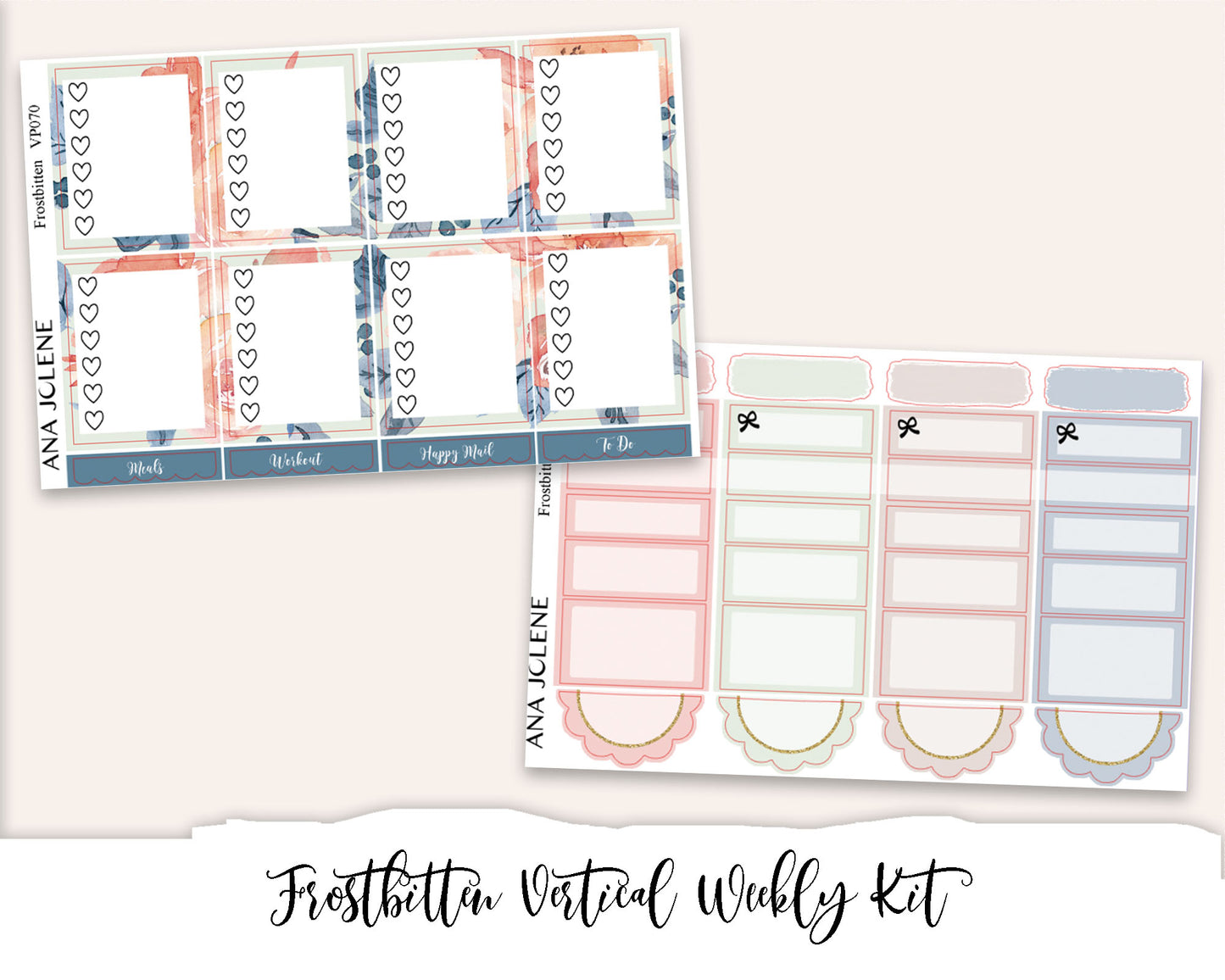 FROSTBITTEN Planner Sticker Kit (Vertical Weekly)