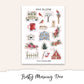 FROSTY MORNING Hobonichi Cousin Weekly Planner Sticker Kit