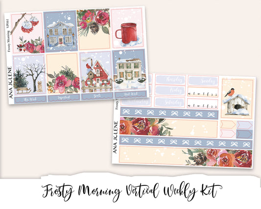 FROSTY MORNING Planner Sticker Kit (Vertical Weekly)