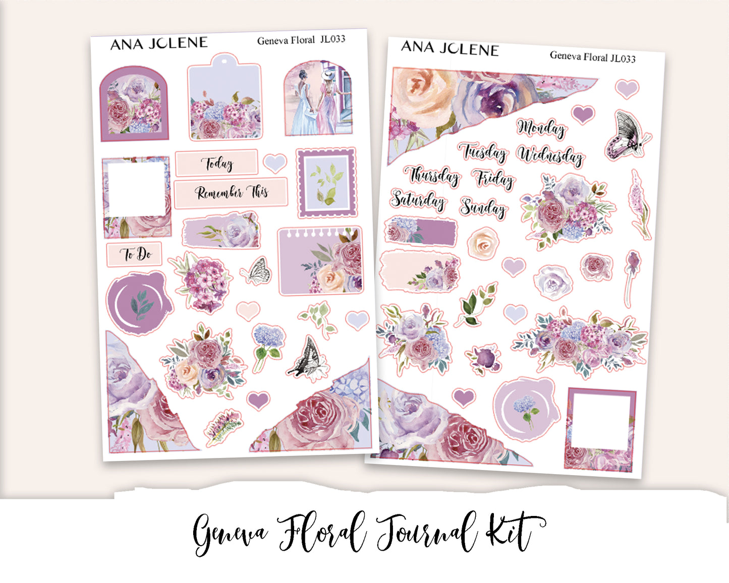 GENEVA FLORAL Bullet Journaling Sticker Kit
