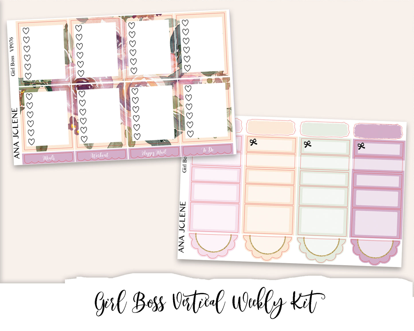 GIRL BOSS Planner Sticker Kit (Vertical Weekly)