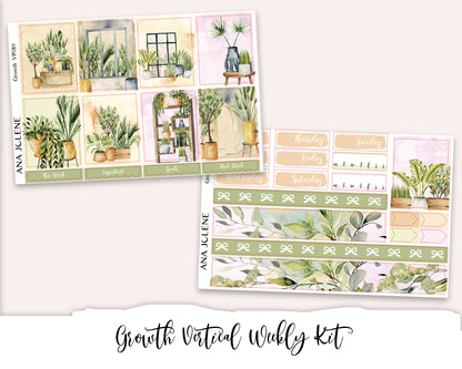 GROWTH Planner Sticker Kit (Vertical Weekly)