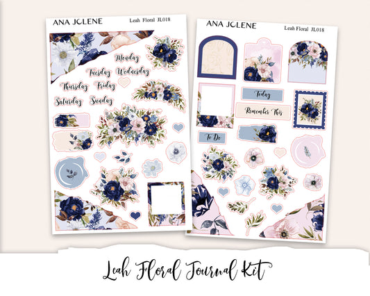 LEAH FLORAL Full Journal Sticker Kit