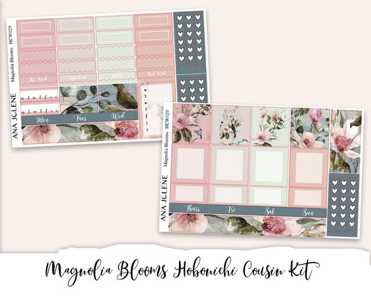 MAGNOLIA BLOOMS Hobonichi Cousin Weekly Planner Sticker Kit