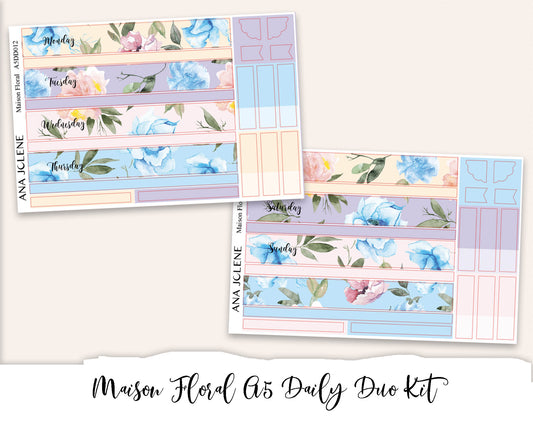 MAISON FLORAL EC A5 Daily Duo Planner Sticker Kit (Erin Condren)