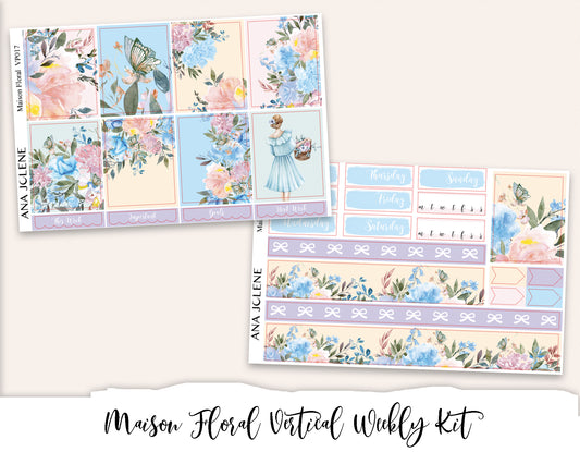 MAISON FLORAL Planner Sticker Kit (Vertical Weekly)