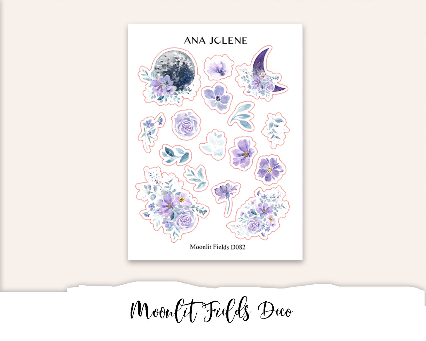 MOONLIT FIELDS Planner Sticker Kit (Vertical Weekly)