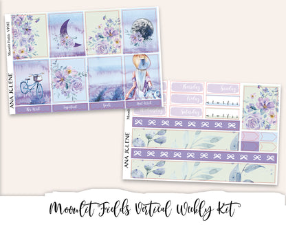 MOONLIT FIELDS Planner Sticker Kit (Vertical Weekly)