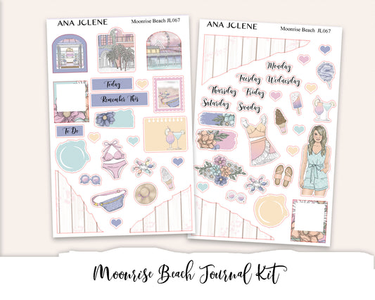 MOONRISE BEACH Mini Journal Sticker Kit