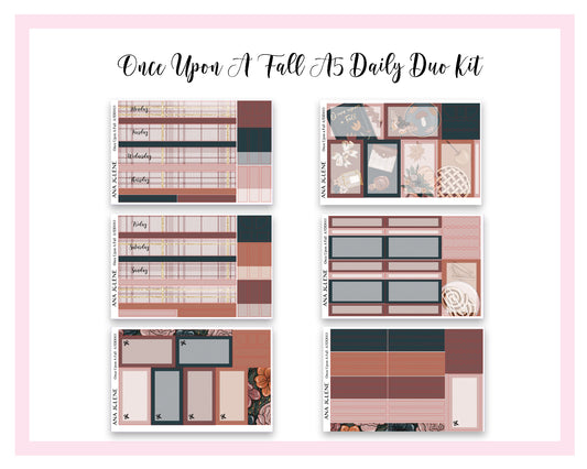 ONCE UPON A FALL EC A5 Daily Duo Planner Sticker Kit (Erin Condren)