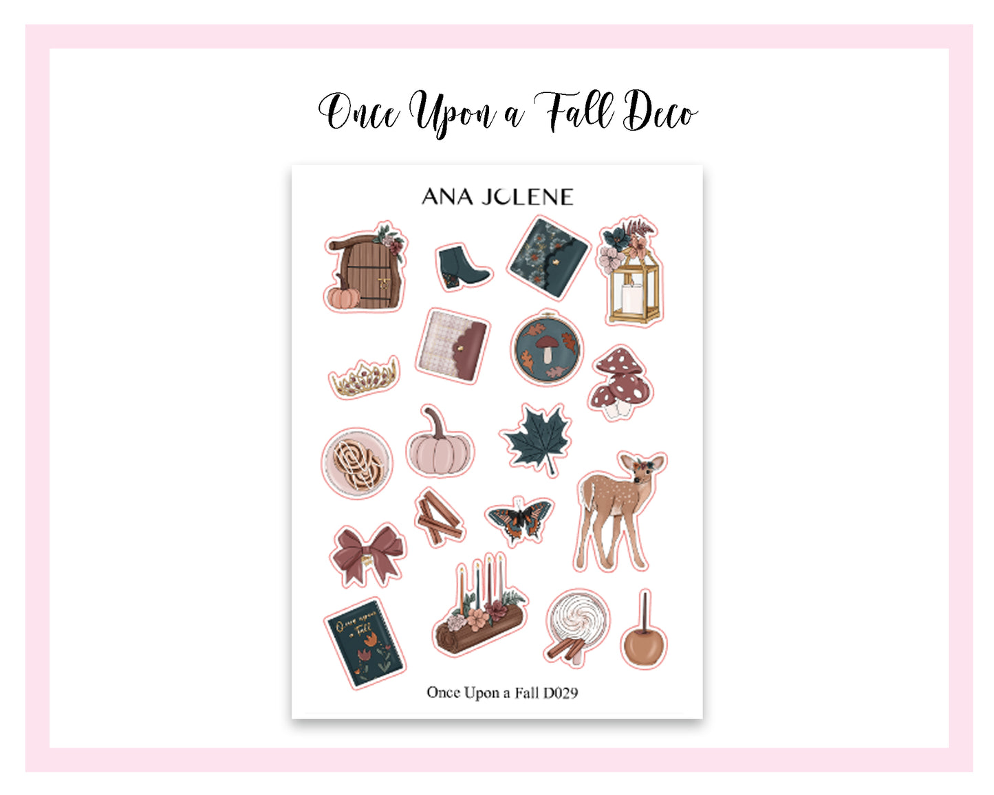 ONCE UPON A FALL EC A5 Daily Duo Planner Sticker Kit (Erin Condren)