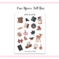 ONCE UPON A FALL EC A5 Monthly Planner Sticker Kit