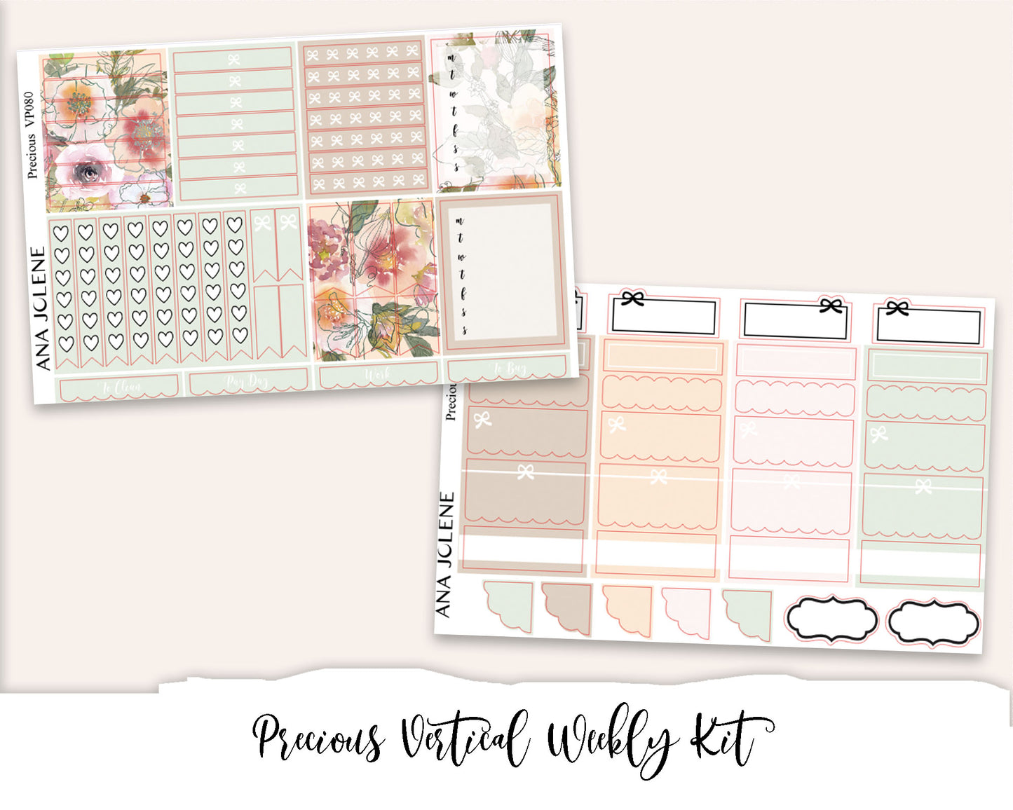 PRECIOUS Planner Sticker Kit (Vertical Weekly)