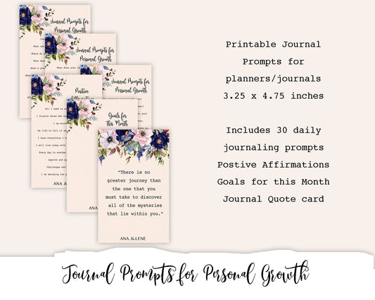 Journal Prompts for Personal Growth Printable