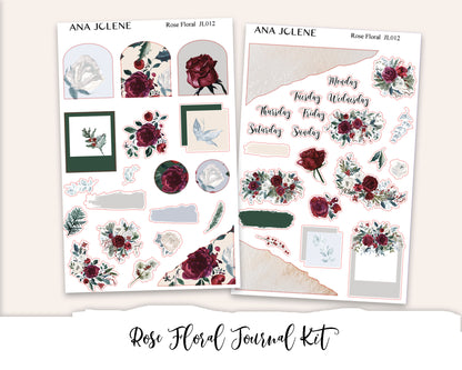 ROSE FLORAL Bullet Journaling Sticker Kit