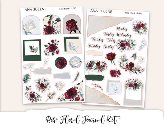 ROSE FLORAL Bullet Journaling Sticker Kit