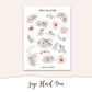 SAGE FLORAL Hobonichi Cousin Weekly Planner Sticker Kit
