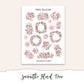 SAMANTHA FLORAL  Hobonichi Cousin Weekly Planner Sticker Kit