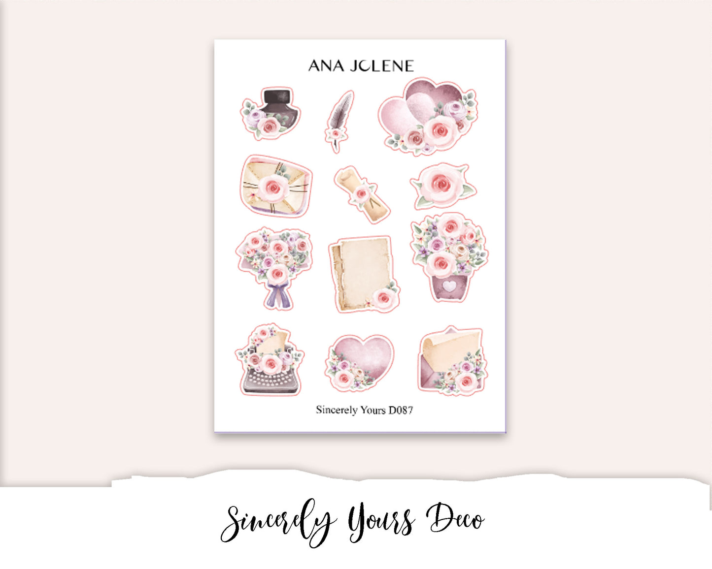 SINCERELY YOURS Planner Sticker Kit (Vertical Weekly)