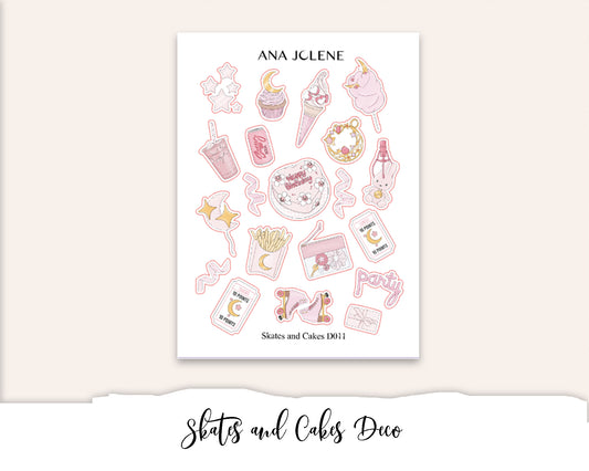 SKATES AND CAKES Deco Stickers
