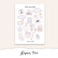 SLEEPOVER Hobonichi Cousin Weekly Planner Sticker Kit