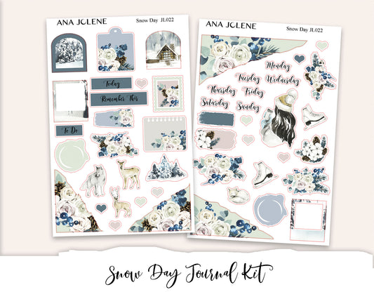 SNOW DAY Mini Journal Sticker Kit