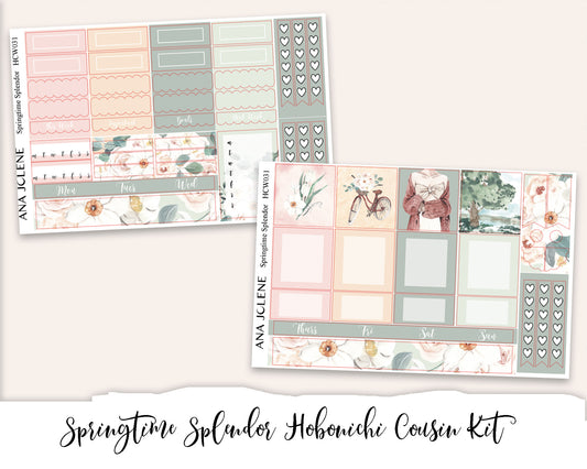 SPRINGTIME SPLENDOR Hobonichi Cousin Weekly Planner Sticker Kit