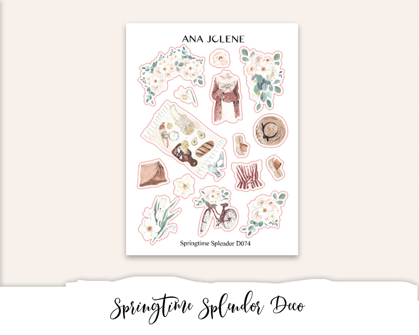 SPRINGTIME SPLENDOR Planner Sticker Kit (Vertical Weekly)