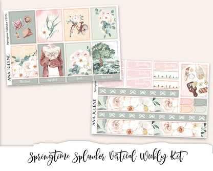 SPRINGTIME SPLENDOR Planner Sticker Kit (Vertical Weekly)