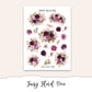 TANSY FLORAL Hobonichi Cousin Weekly Planner Sticker Kit