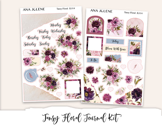 TANSY FLORAL Full Journal Sticker Kit