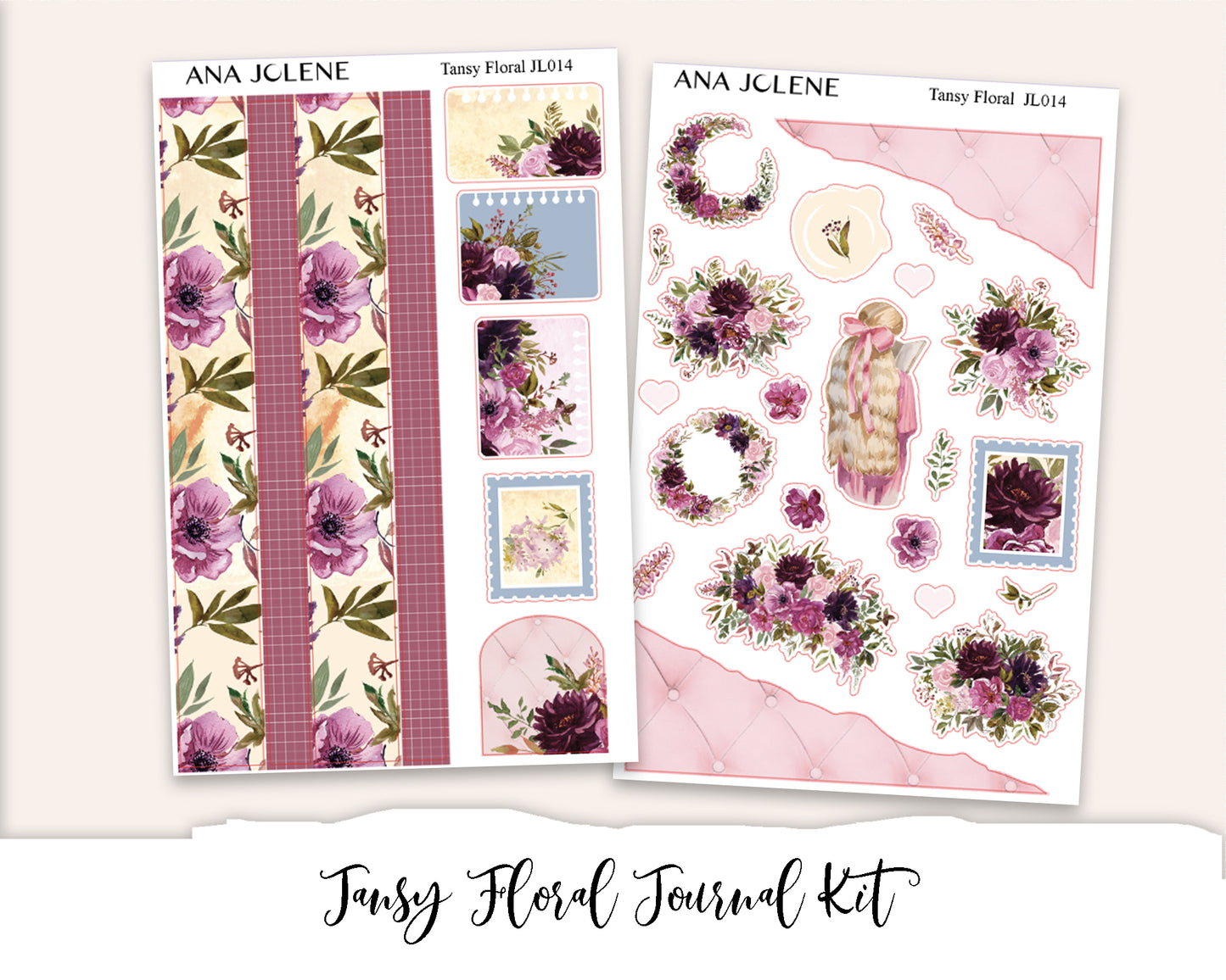 TANSY FLORAL Full Journal Sticker Kit