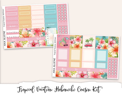 TROPICAL VACATION Hobonichi Cousin Weekly Planner Sticker Kit