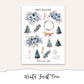 WINTER FOREST Mini Journal Sticker Kit