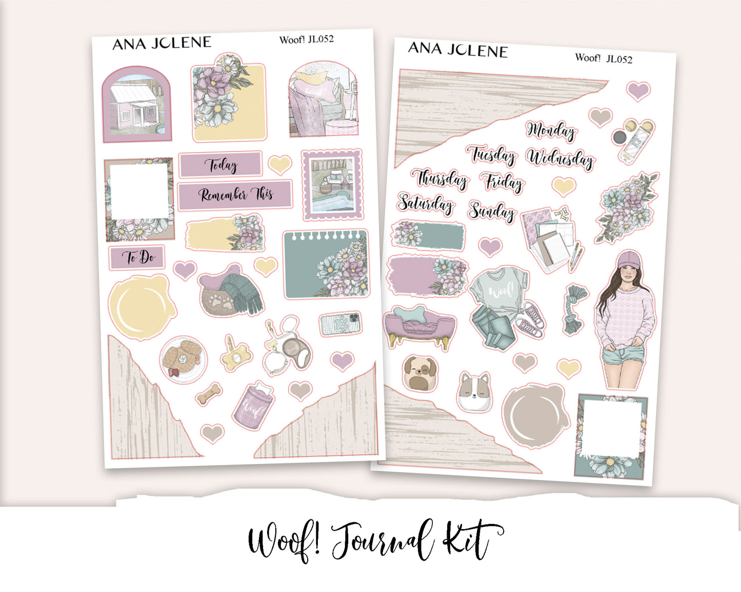 WOOF! Mini Journal Sticker Kit