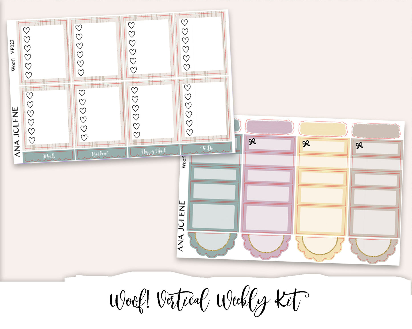WOOF! Planner Sticker Kit (Vertical Weekly)