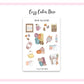 COZY CABIN EC A5 Compact Vertical Planner Sticker Kit (Erin Condren Life Planner)