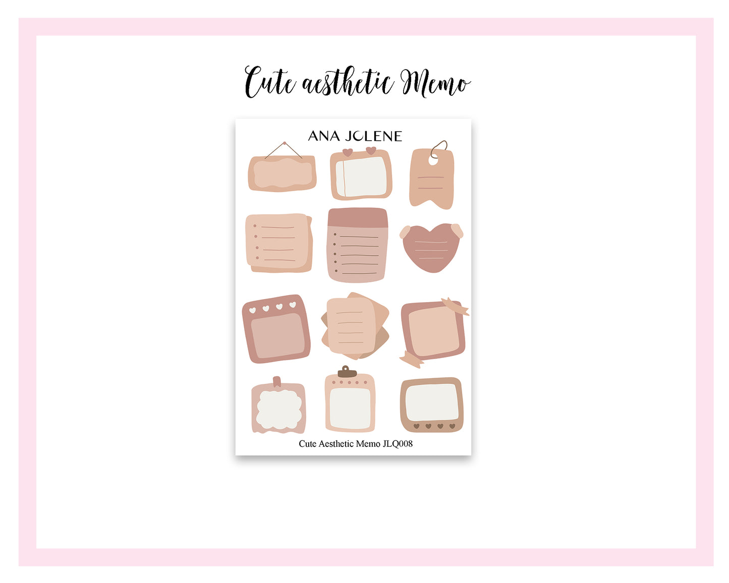 CUTE AESTHETIC MEMO Deco Stickers