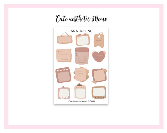 CUTE AESTHETIC MEMO Deco Stickers