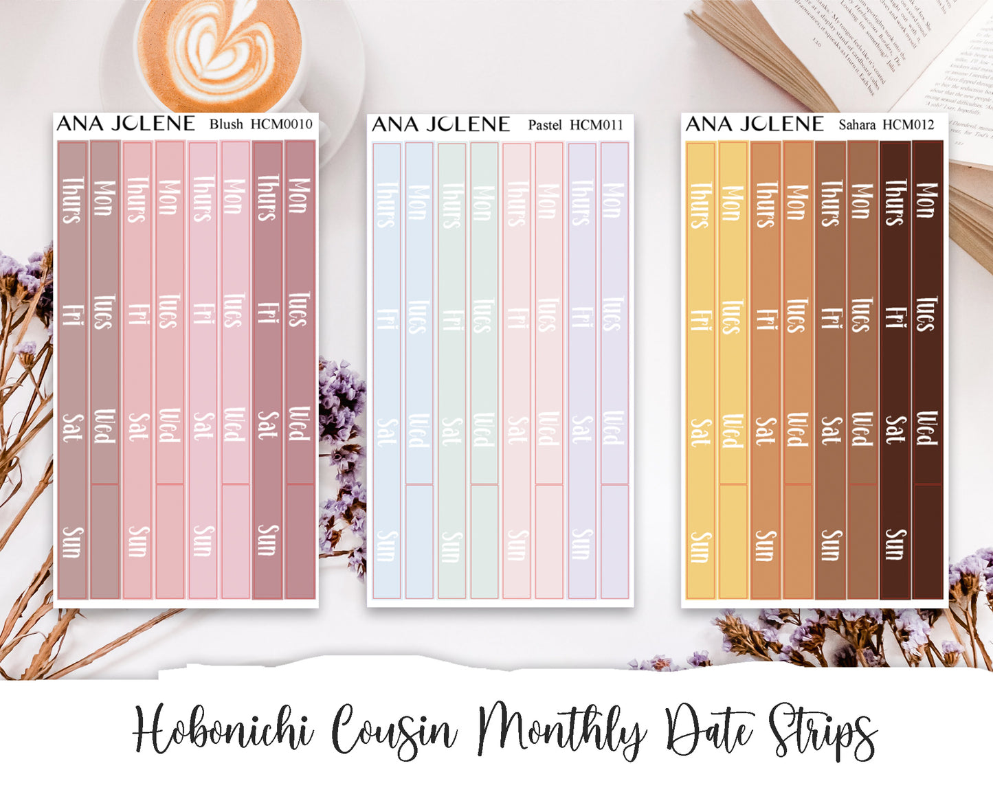 Hobonichi Cousin Monthly Date Strips