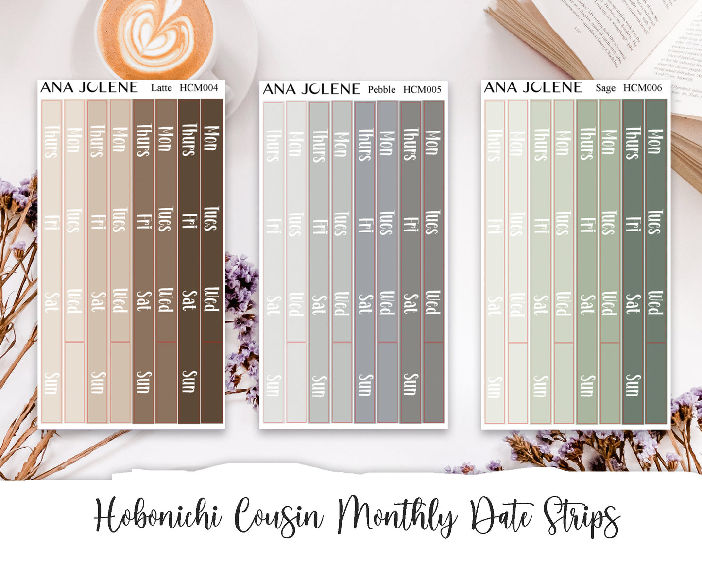Hobonichi Cousin Monthly Date Strips