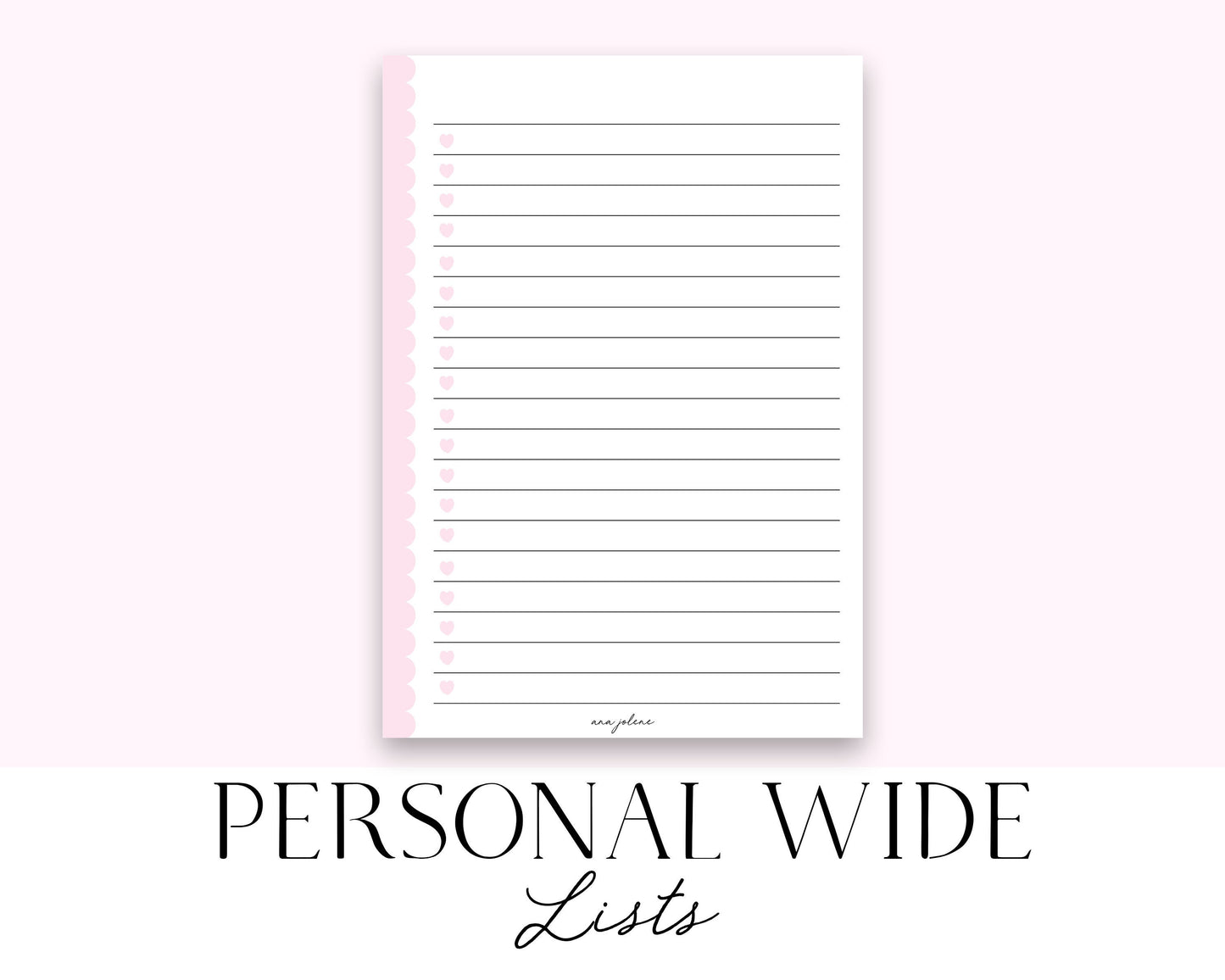 Personal Wide Rings To Do Lists Printable