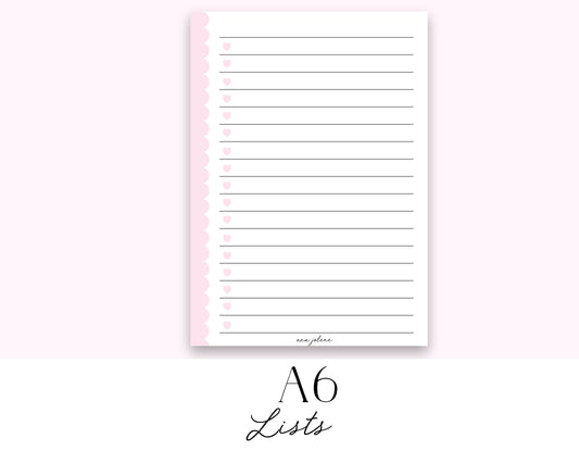 A6 Rings To Do Lists Printable